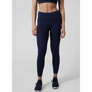 ATHELA- Women’s Navy Blue Accelerate 7/8 Tight Leggings,  Size Medium